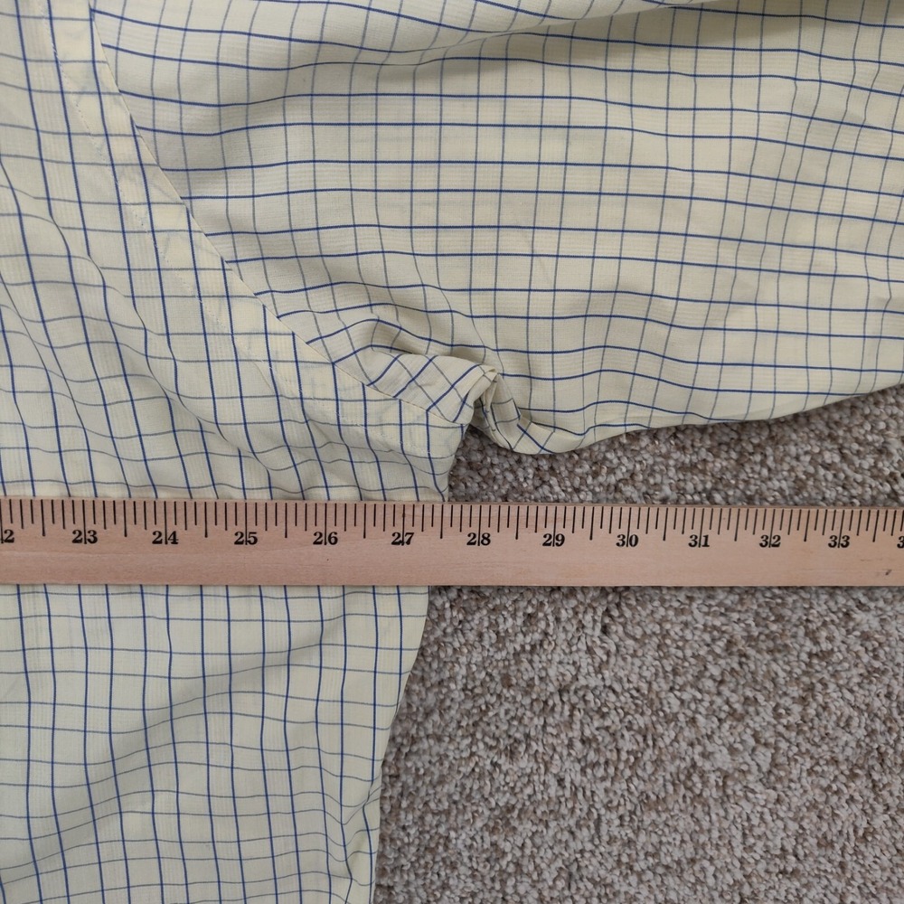 Vintage Polo Ralph Lauren Shirt Mens 17.5 Yellow Plaid Andrew Long Sleeve Button - Picture 11 of 14